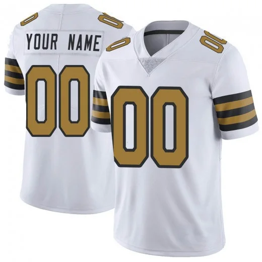 Saints Custom Jersey for Youth Custom New Orleans Saints Color Rush Jersey - Limited White -