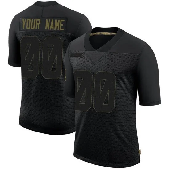 Saints Custom Jersey for Youth Custom New Orleans Saints Limited Black 2020 Salute To Service Jersey -