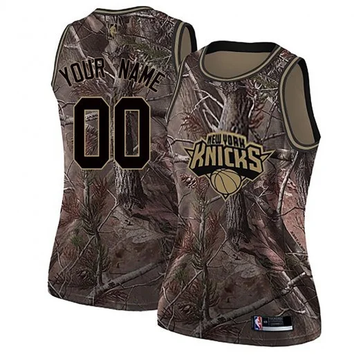 Woman's Custom New York Knicks Swingman Camo Realtree Collection Jersey -