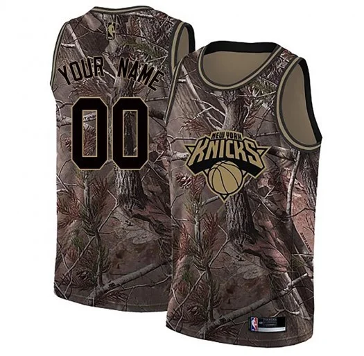 Youth's Custom New York Knicks Swingman Camo Realtree Collection Jersey -
