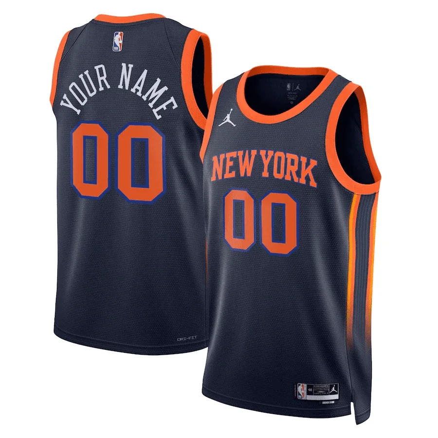 Youth's New York Knicks Custom #00 Statet Swingman Jersey 2022/23 -