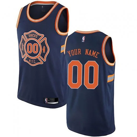 Youth's New York Knicks Custom Jersey Navy 2020 City Edition Basketball Sewn Fashionsportsusa On Artfire - -