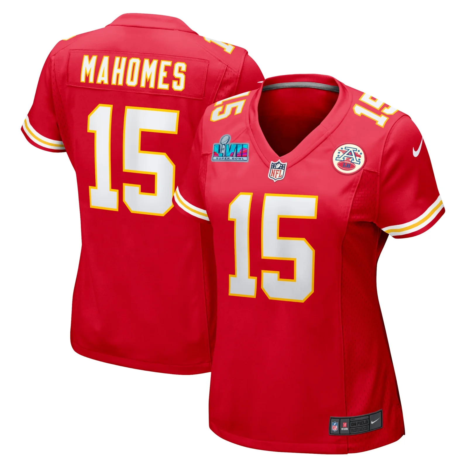 Patrick Mahomes Kansas City Chiefs Woman's Super Bowl LVII Patch Game Jersey - Red -