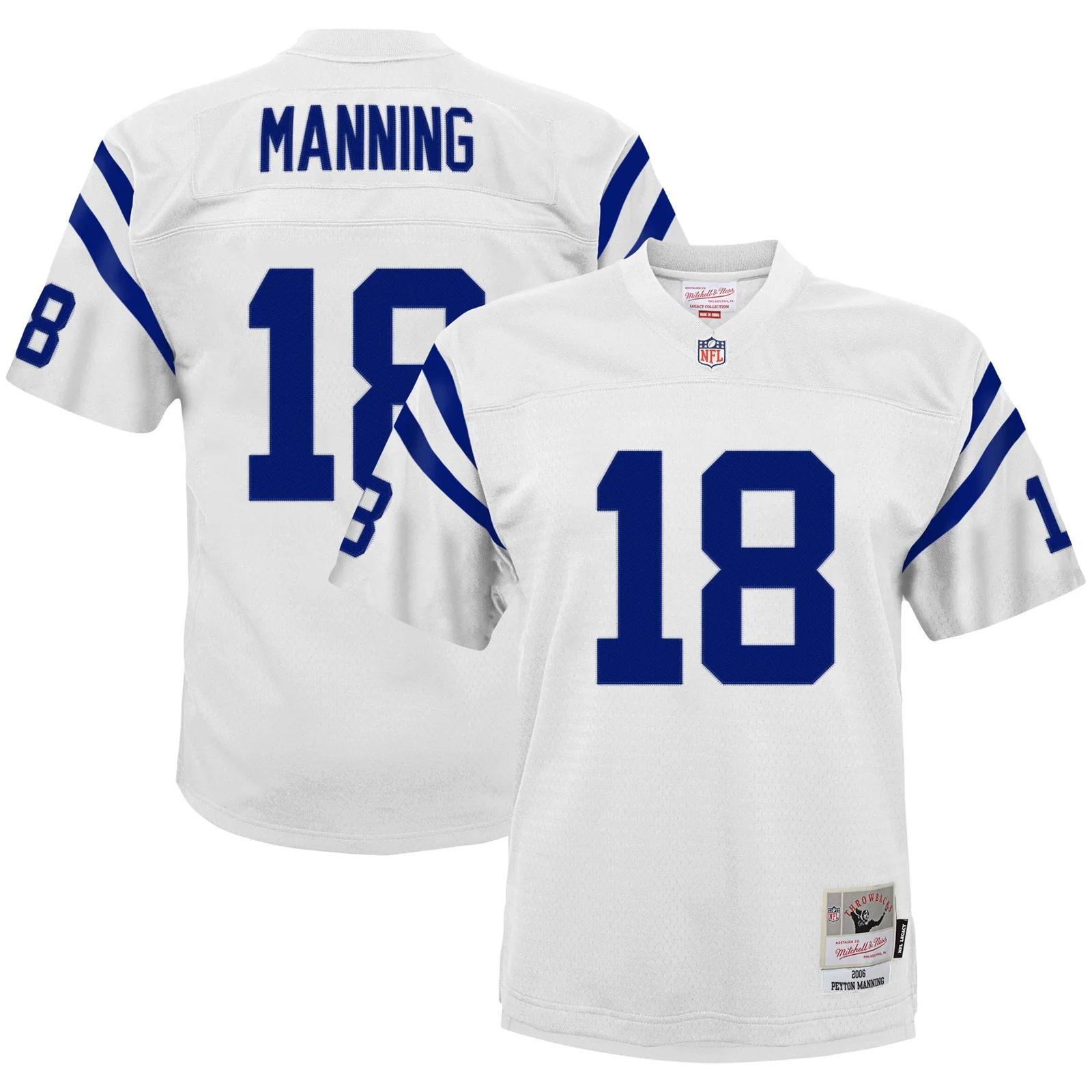 Peyton Manning Indianapolis Colts Mitchell &amp; Ness Youth 2006 Retired Player Legacy Jersey - White -