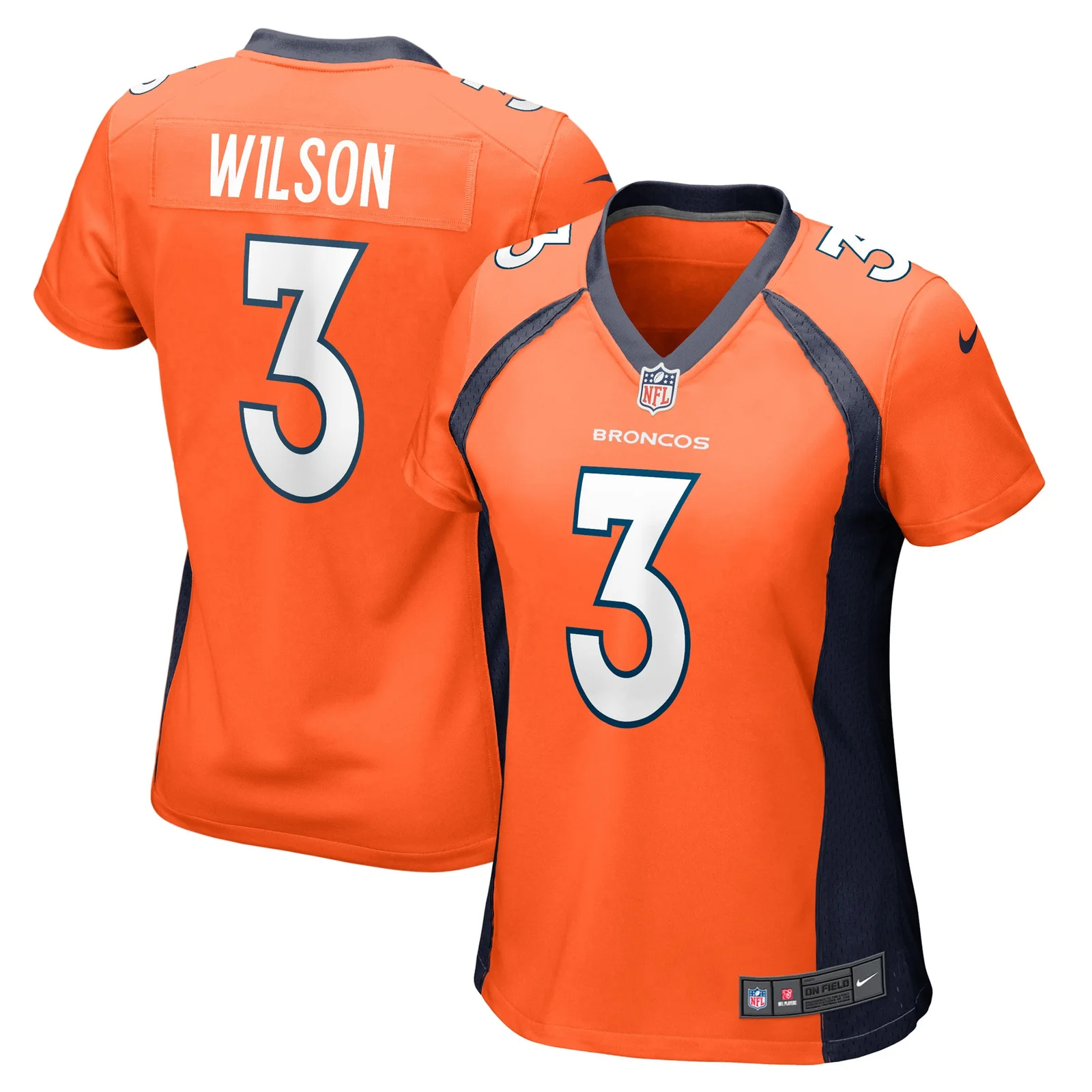 Russell Wilson Denver Broncos Woman's Game Jersey - Orange -
