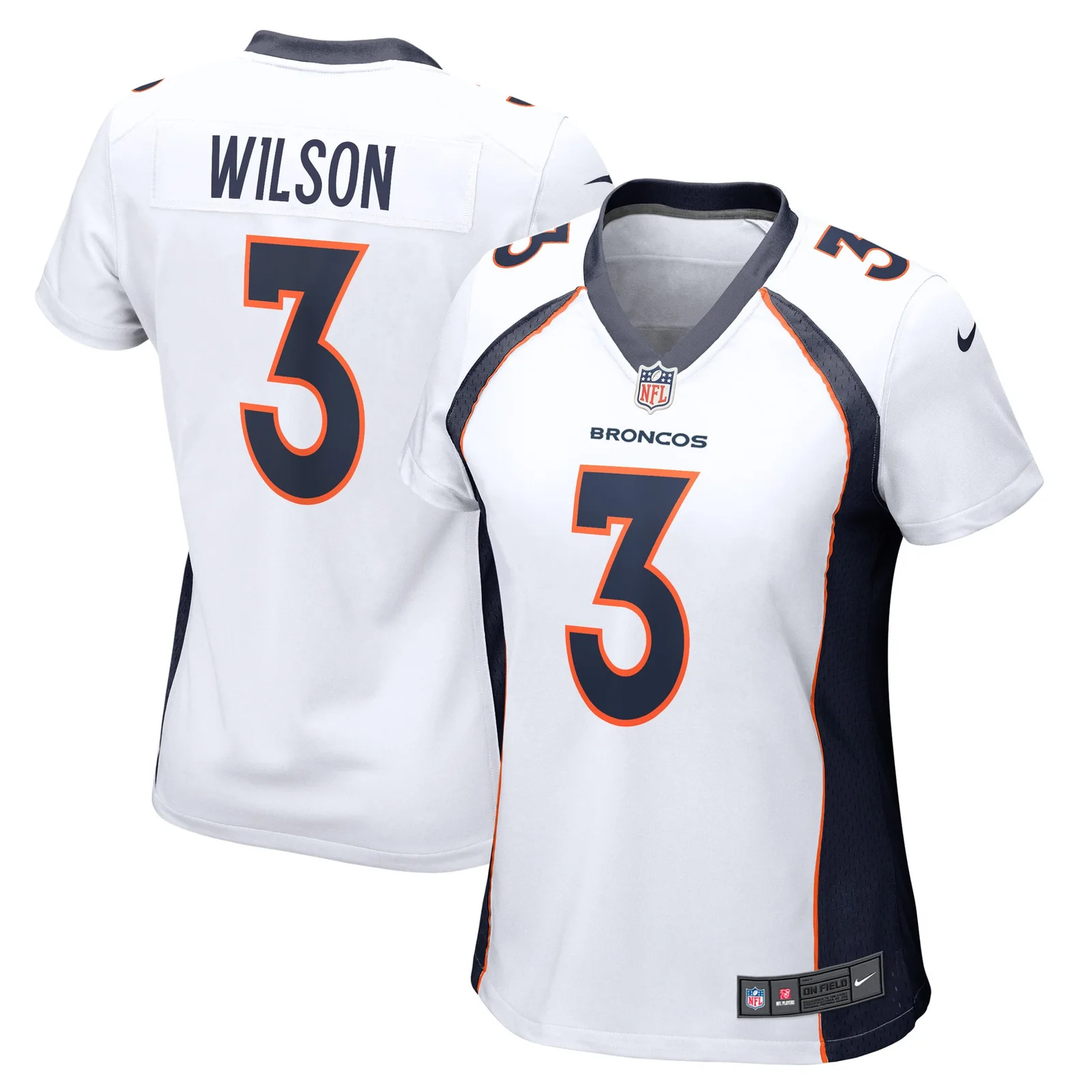 Russell Wilson Denver Broncos Woman's Game Jersey - White -