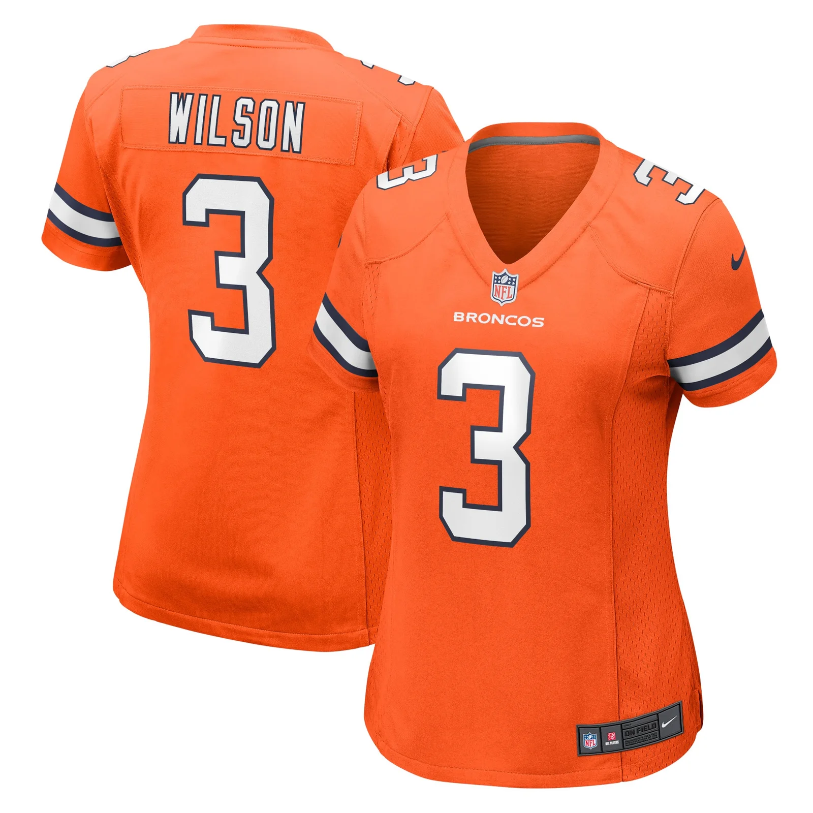 Russell Wilson Denver Broncos Woman's Player Game Jersey - Orange -