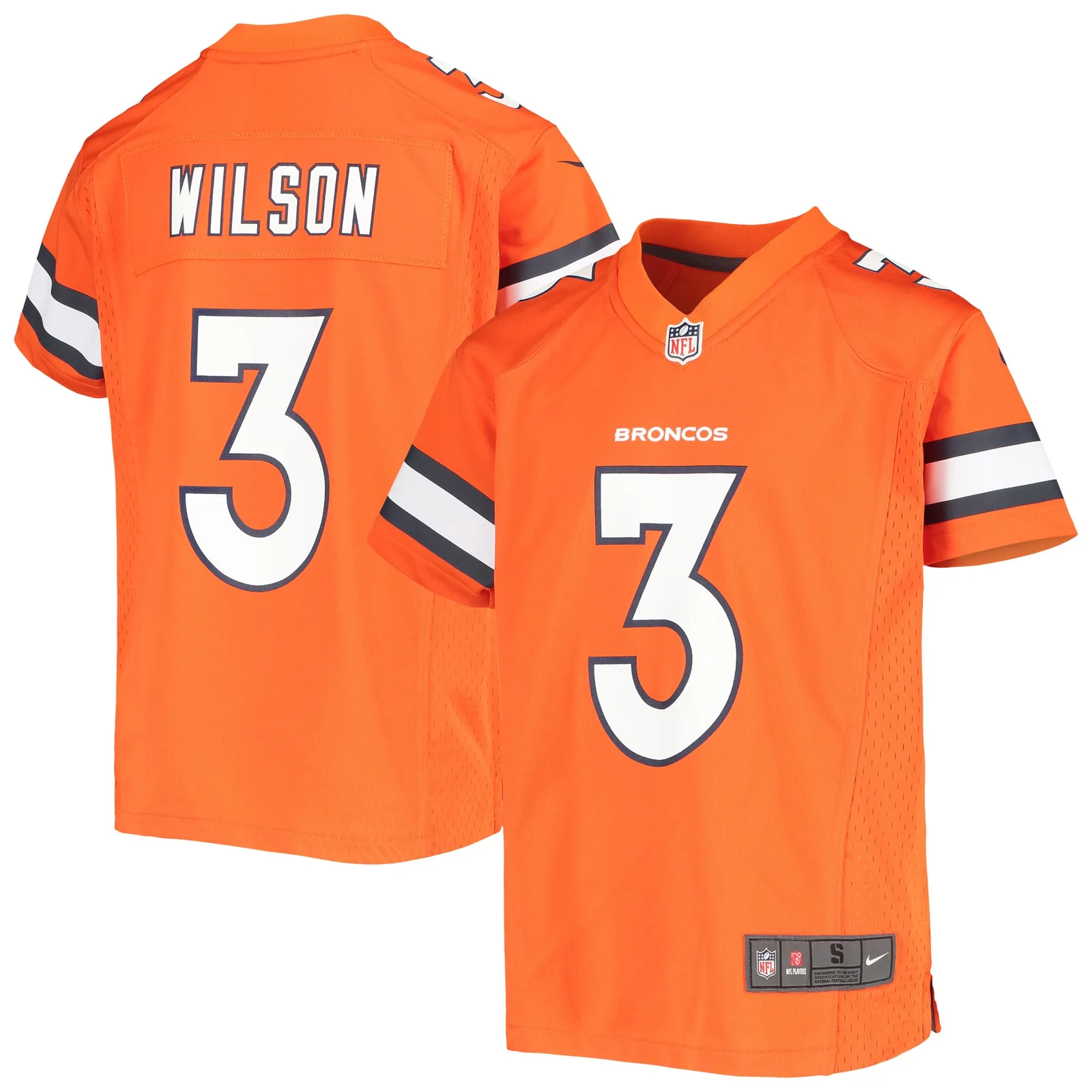 Russell Wilson Denver Broncos Youth Alternate Game Jersey - Orange -