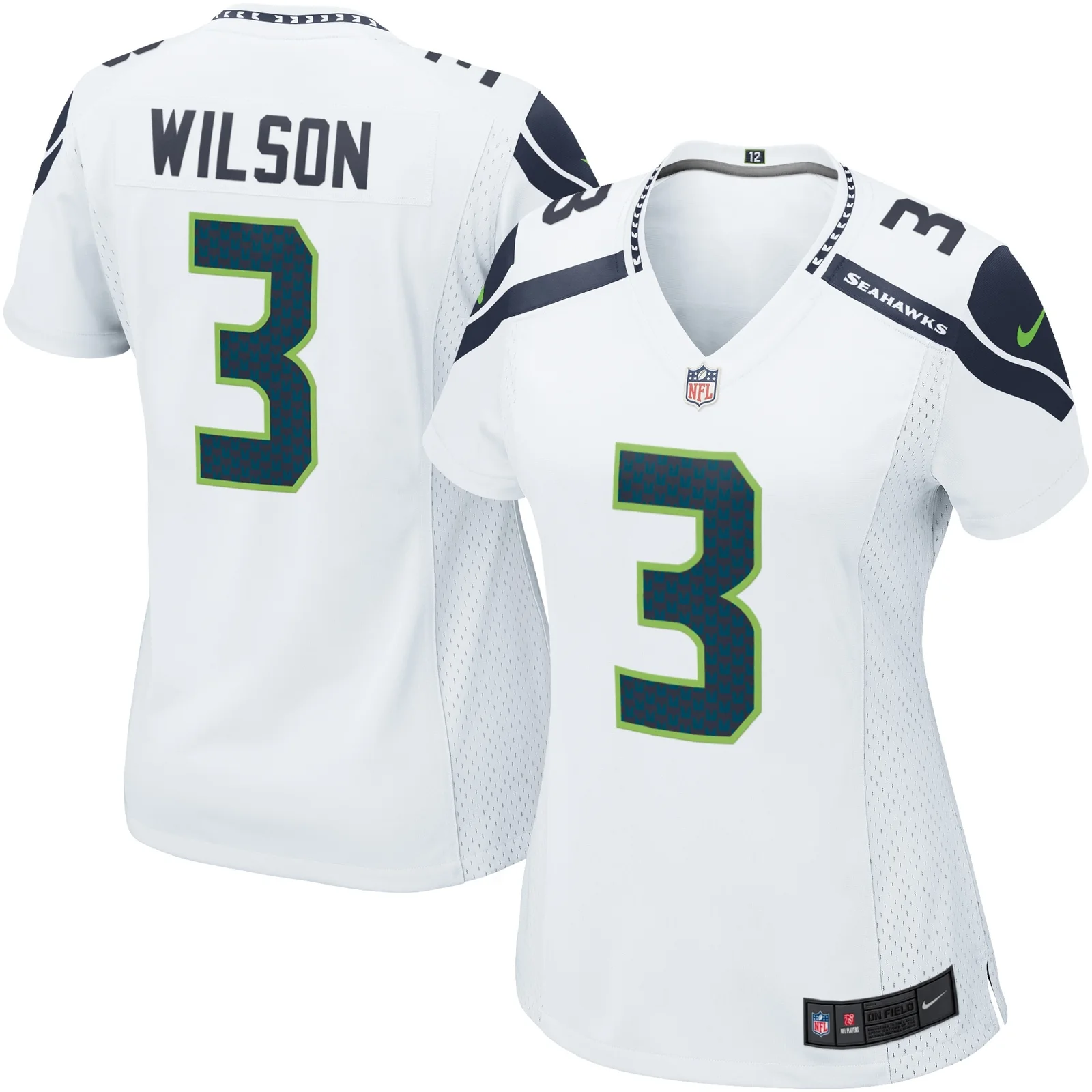 Russell Wilson Seattle Seahawks Woman's Game Jersey - White -