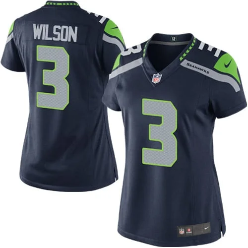 Russell Wilson Seattle Seahawks Woman's Game Player Jersey - College Navy -