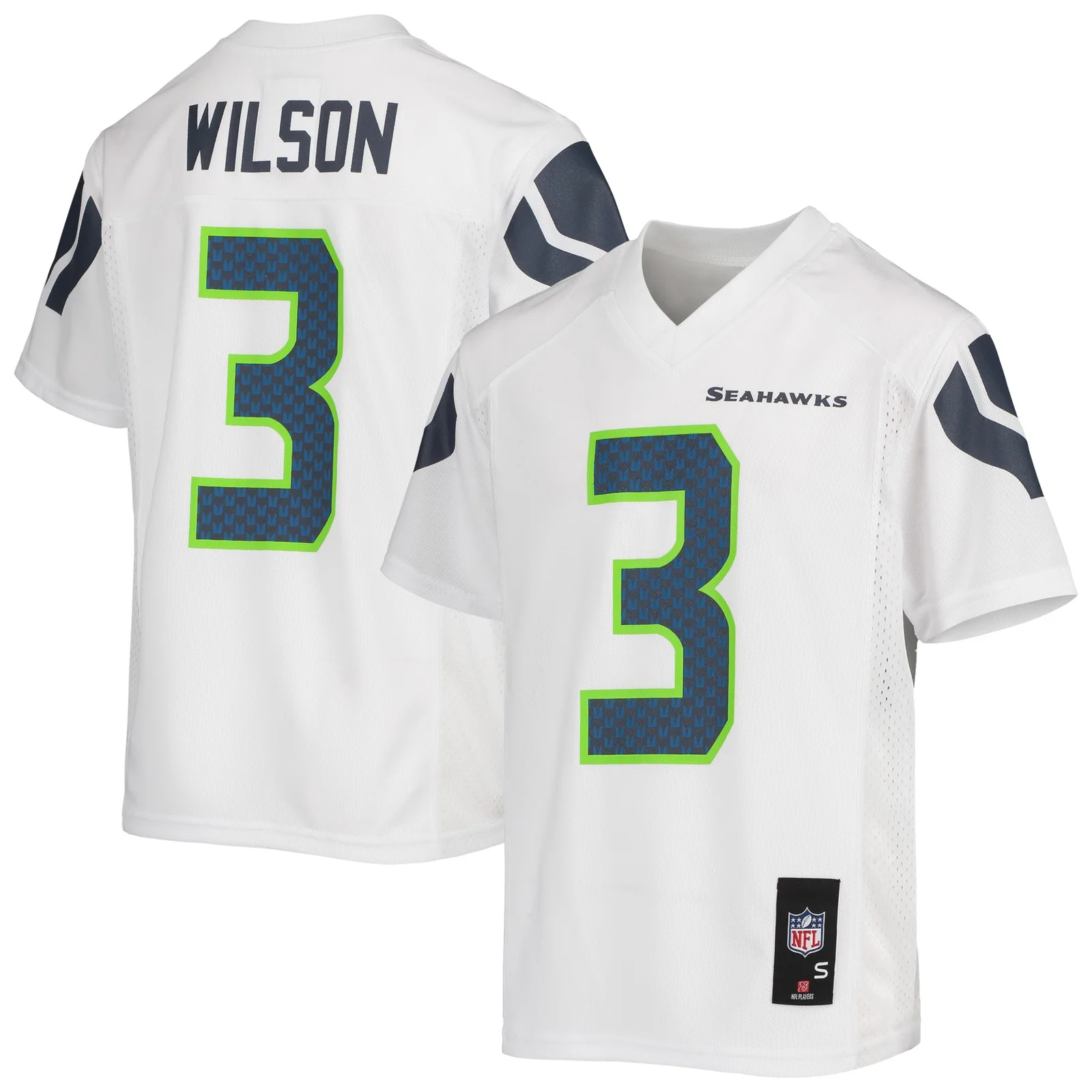 Russell Wilson Seattle Seahawks Youth  Player Jersey - White