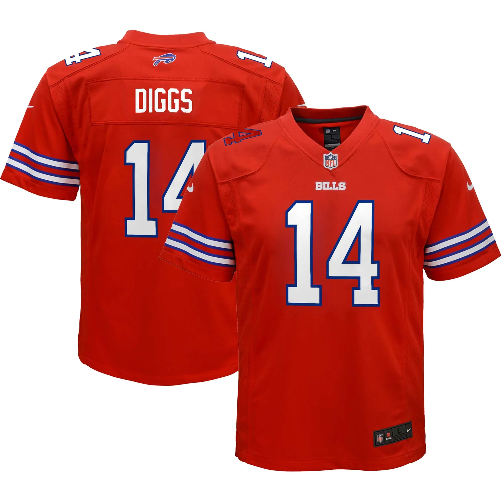 Stefon Diggs Buffalo Bills Youth Game Jersey - Red -