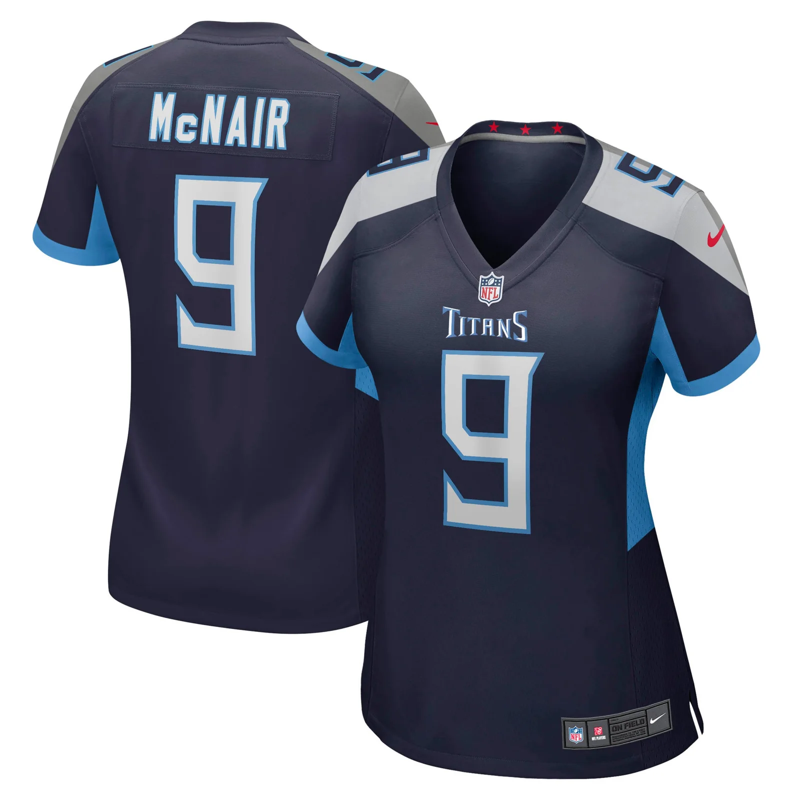 Steve McNair Tennessee Titans Woman's Game Retired Player Jersey - Navy -