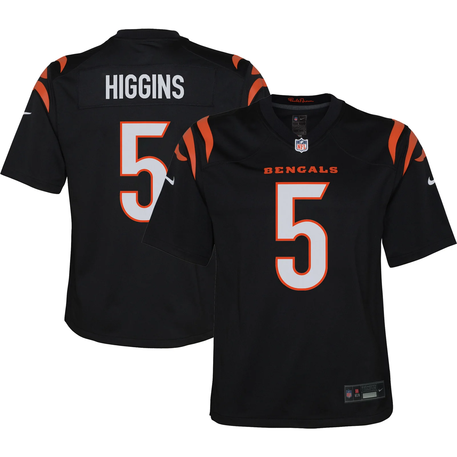 Tee Higgins Cincinnati Bengals Youth Game Player Jersey - Black -
