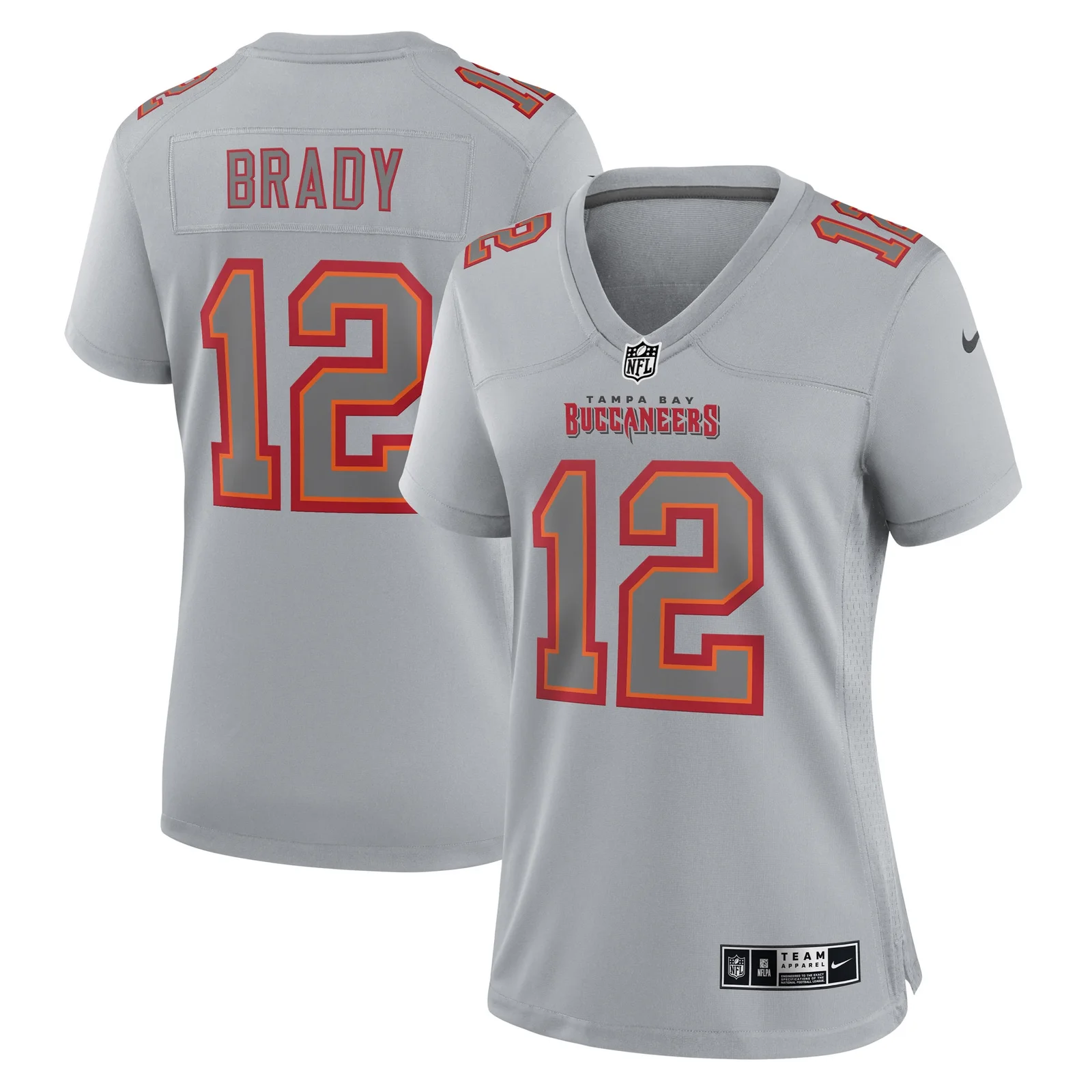 Tom Brady Tampa Bay Buccaneers Woman's Atmosphere Fashion Game Jersey - Gray -