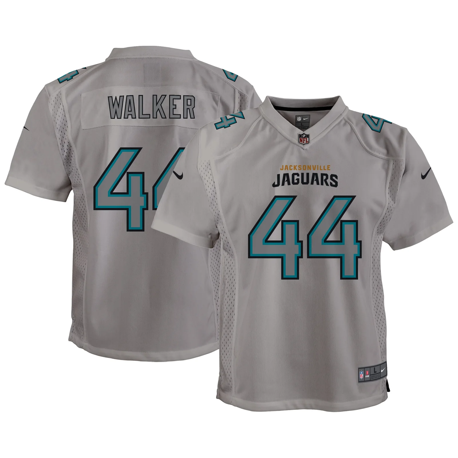 Travon Walker Jacksonville Jaguars Youth Atmosphere Game Jersey - Gray -