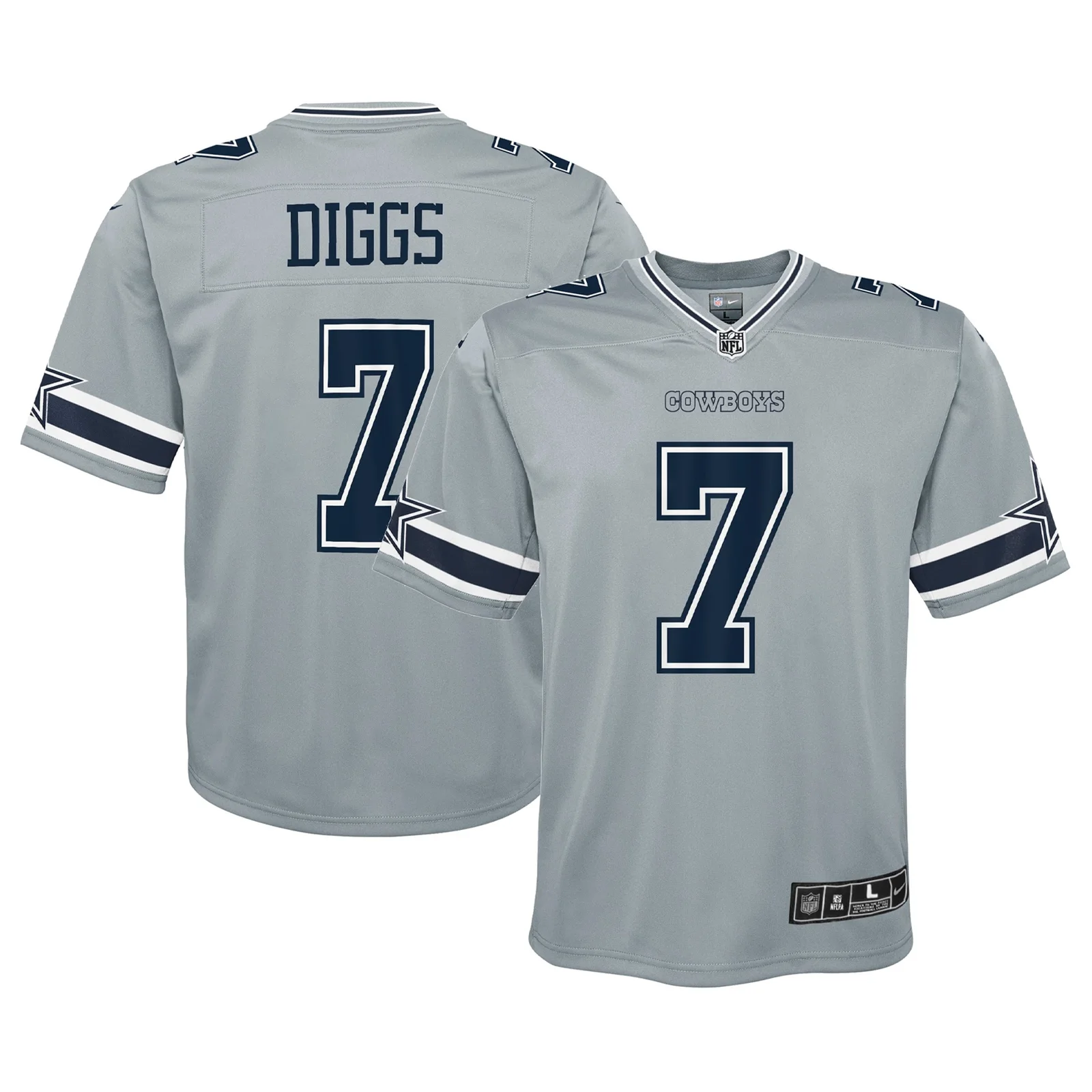 Trevon Diggs Dallas Cowboys Youth Inverted Game Jersey - Silver -