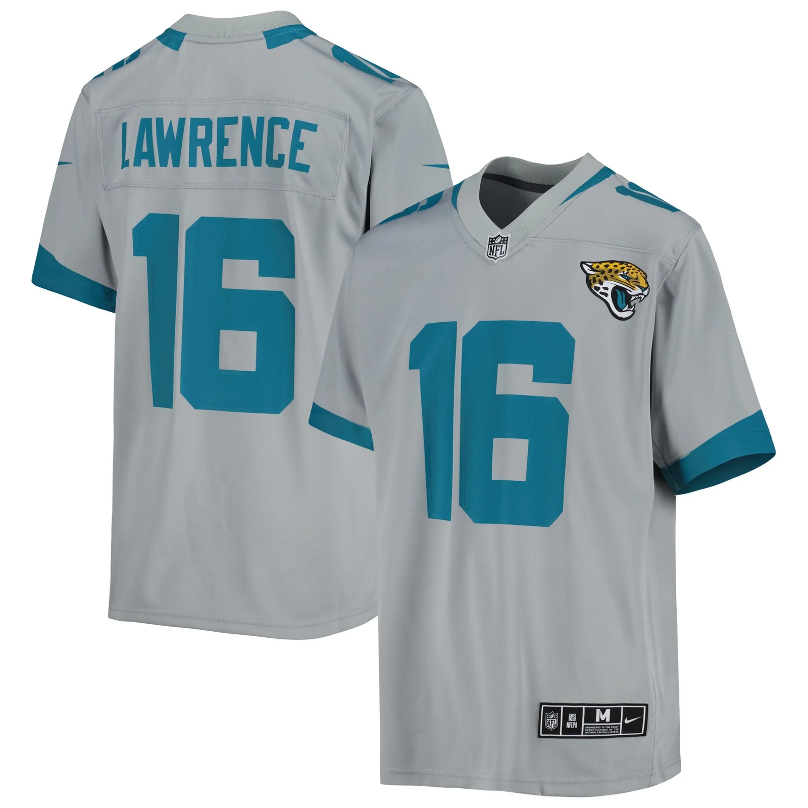 Trevor Lawrence Jacksonville Jaguars Youth Inverted Team Game Jersey - Silver -