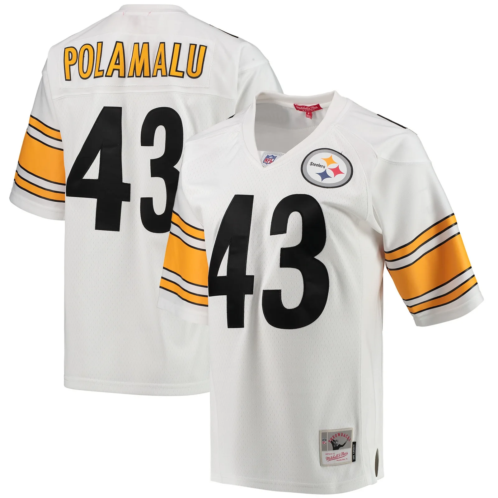 Troy Polamalu Pittsburgh Steelers Mitchell &amp; Ness Woman's 2005 Legacy  Team Jersey - White