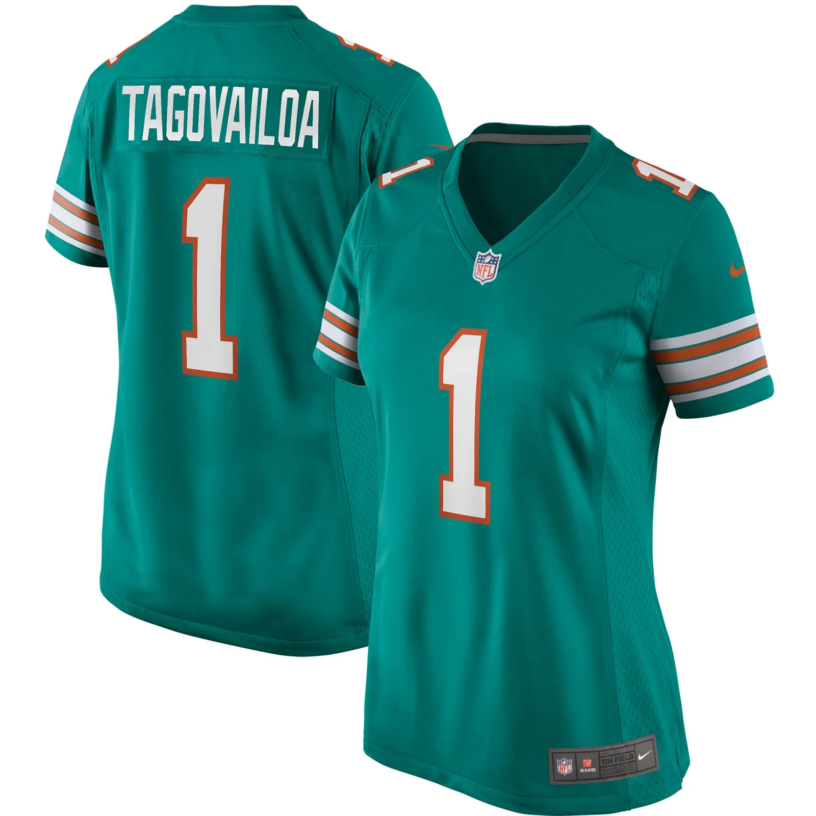 Tua Tagovailoa Miami Dolphins Woman's Alternate Game Jersey - Aqua -