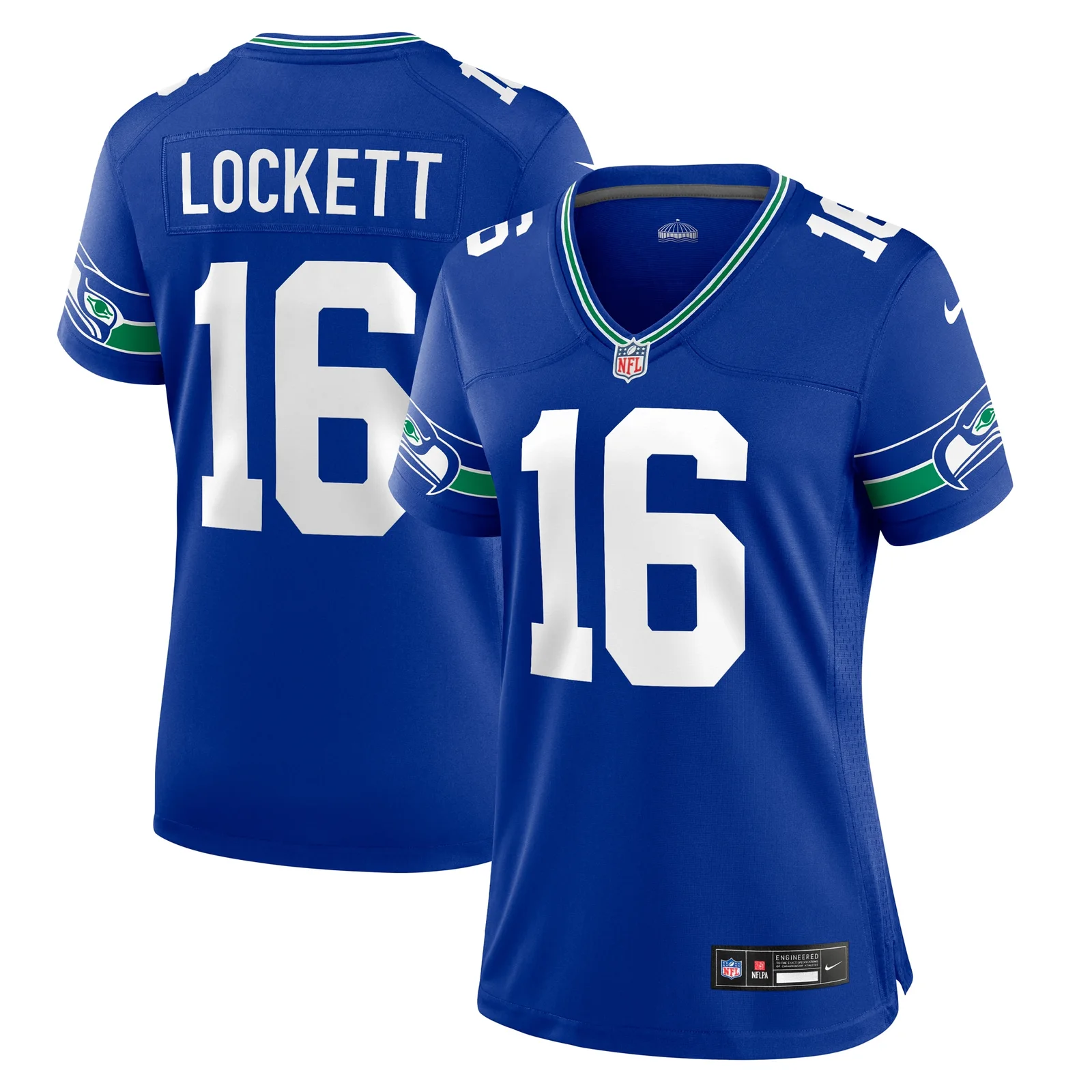 Tyler Lockett Seattle Seahawks Woman's Throwback Player Game Jersey - Royal -