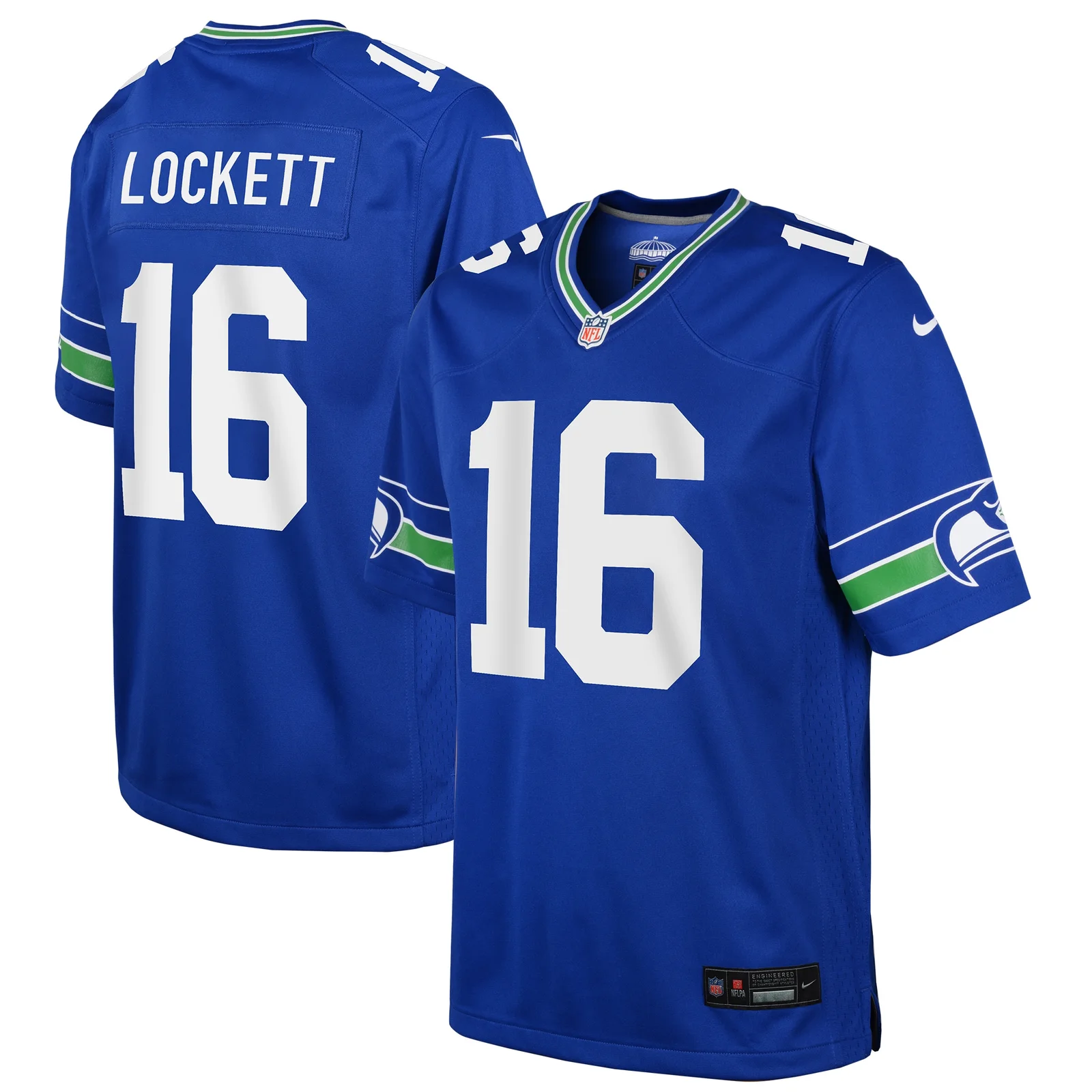 Tyler Lockett Seattle Seahawks Youth Throwback Player Game Jersey - Royal -