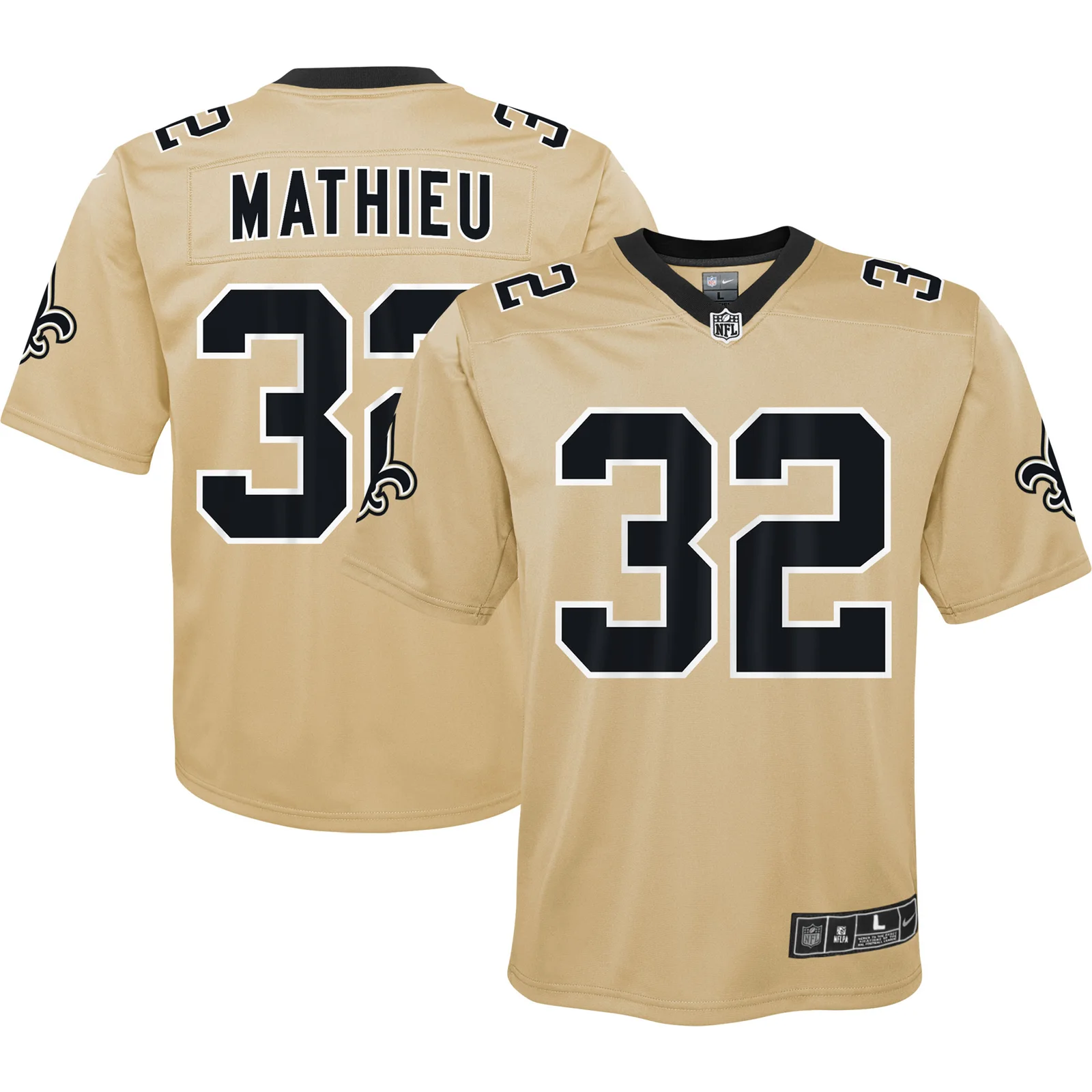 Tyrann Mathieu New Orleans Saints Youth Inverted Game Jersey - Gold -
