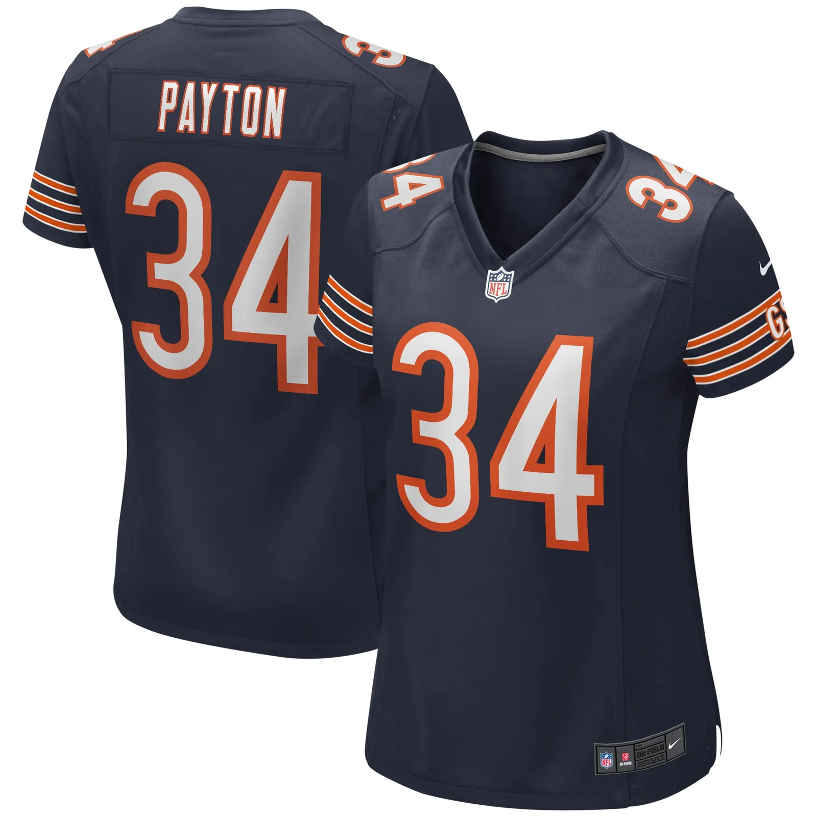 Walter Payton Chicago Bears Woman's Game Retired Player Jersey - Navy -