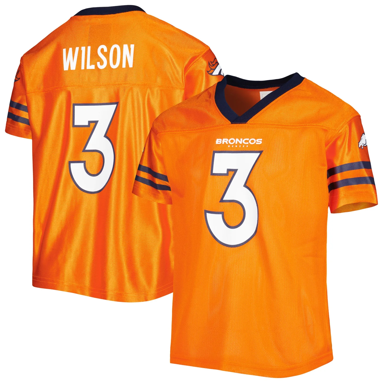 Youth Russell Wilson Orange Denver Broncos Player Jersey -