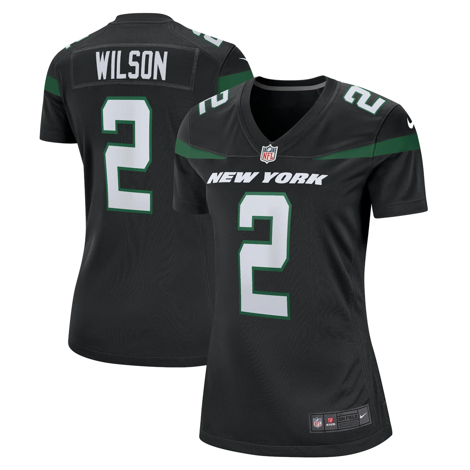 Zach Wilson New York Jets Woman's Alternate 2021 NFL Draft First Round Pick Game Jersey - Black -