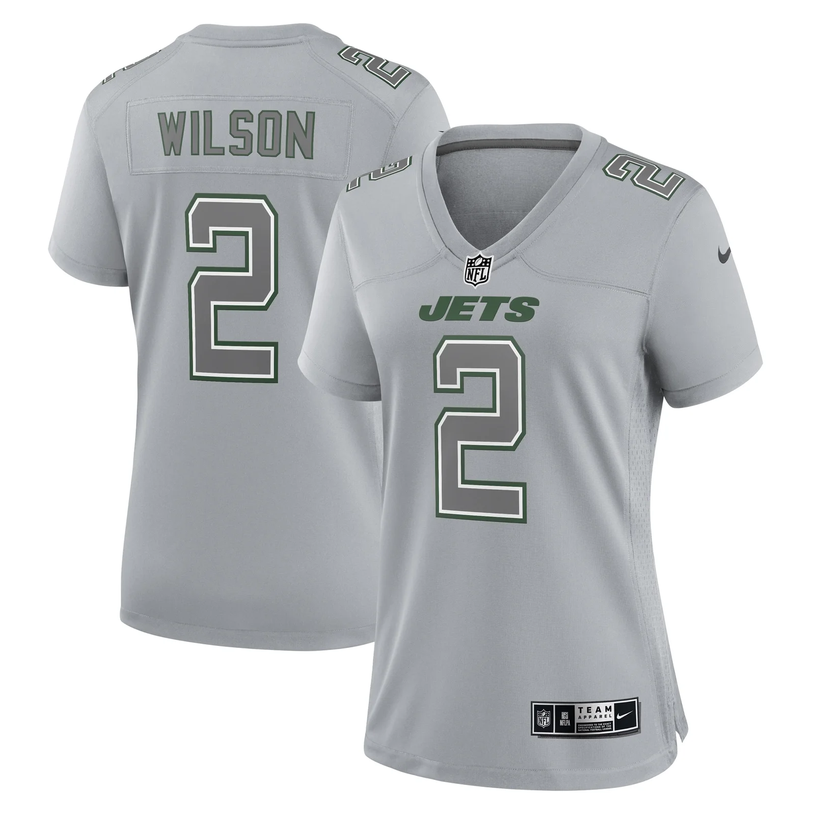 Zach Wilson New York Jets Woman's Atmosphere Fashion Game Jersey - Gray -
