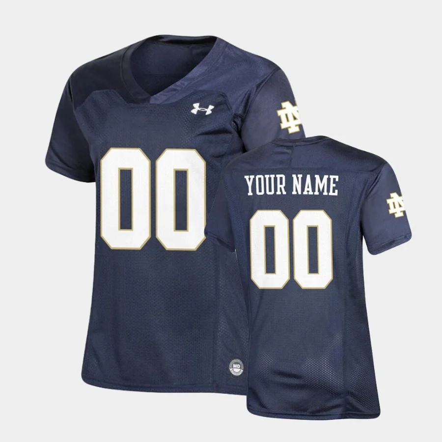 Woman's Notre Dame Fighting Irish Navy  Under Armour Custom Jersey
