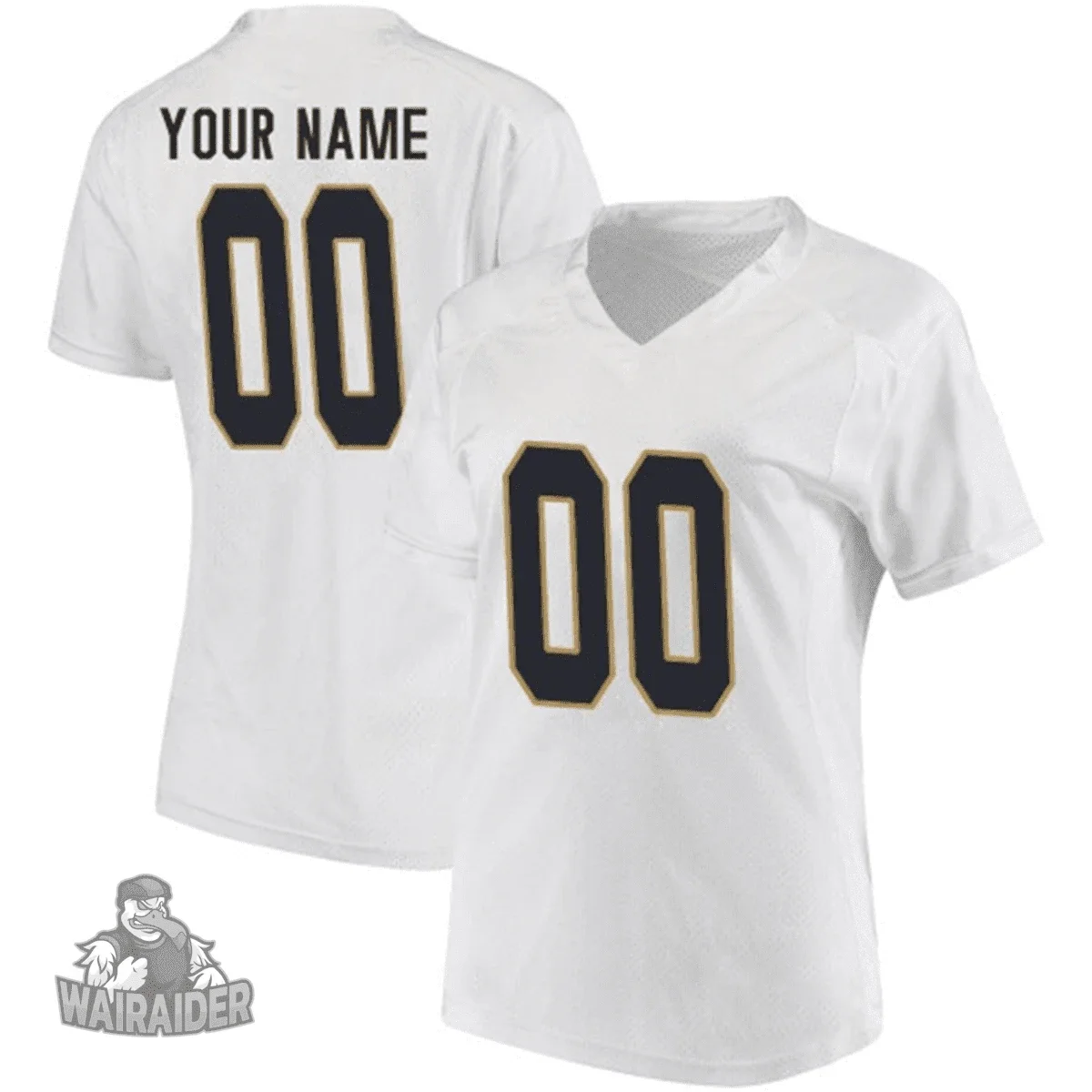 Woman's Notre Dame Fighting Irish White Custom Jersey, Notre Dame Football Jersey Custom -