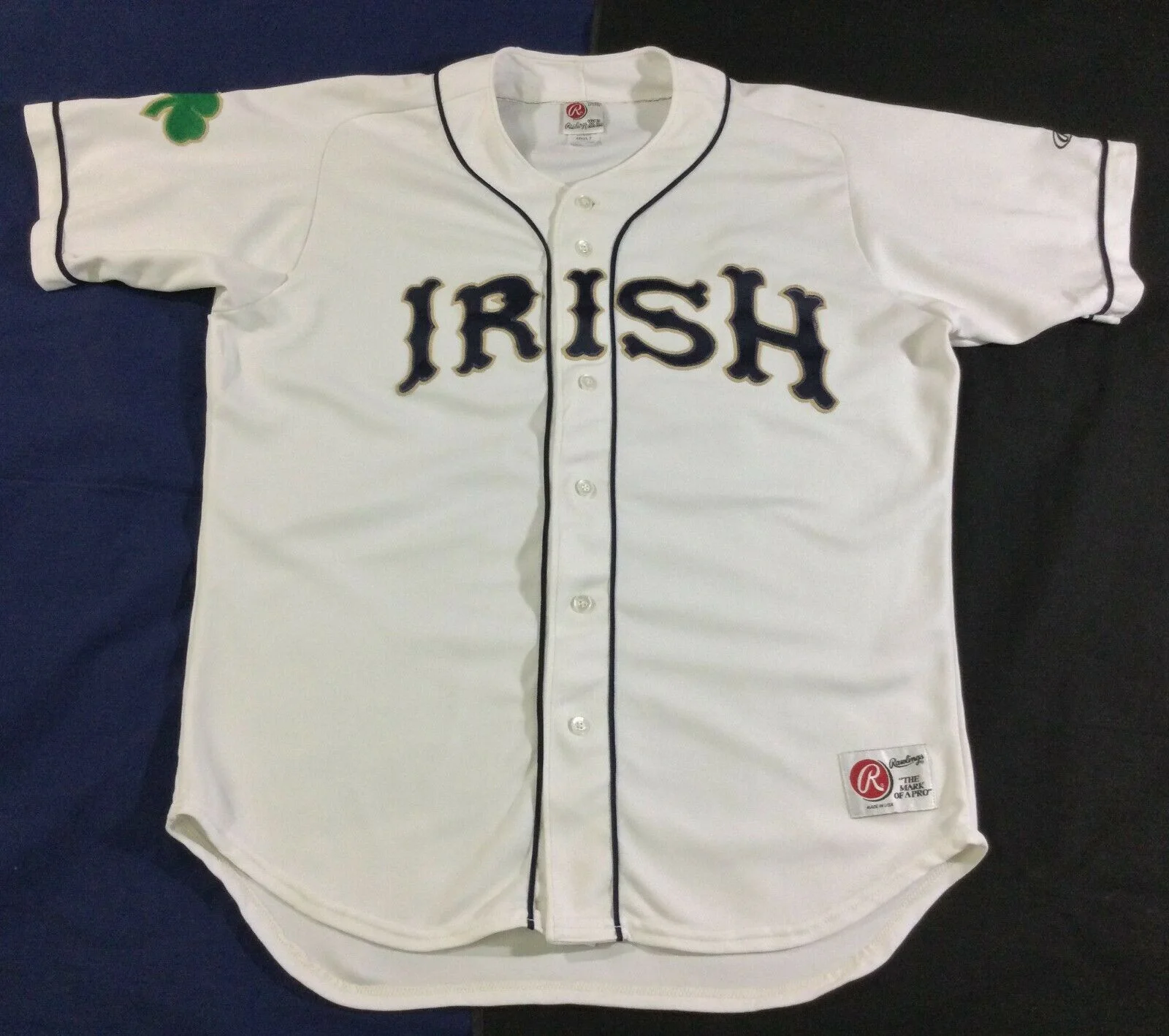 Youth's Custom Vintage Notre Dame Fighting Irish College-NCAA Baseball Rawlings Jersey -