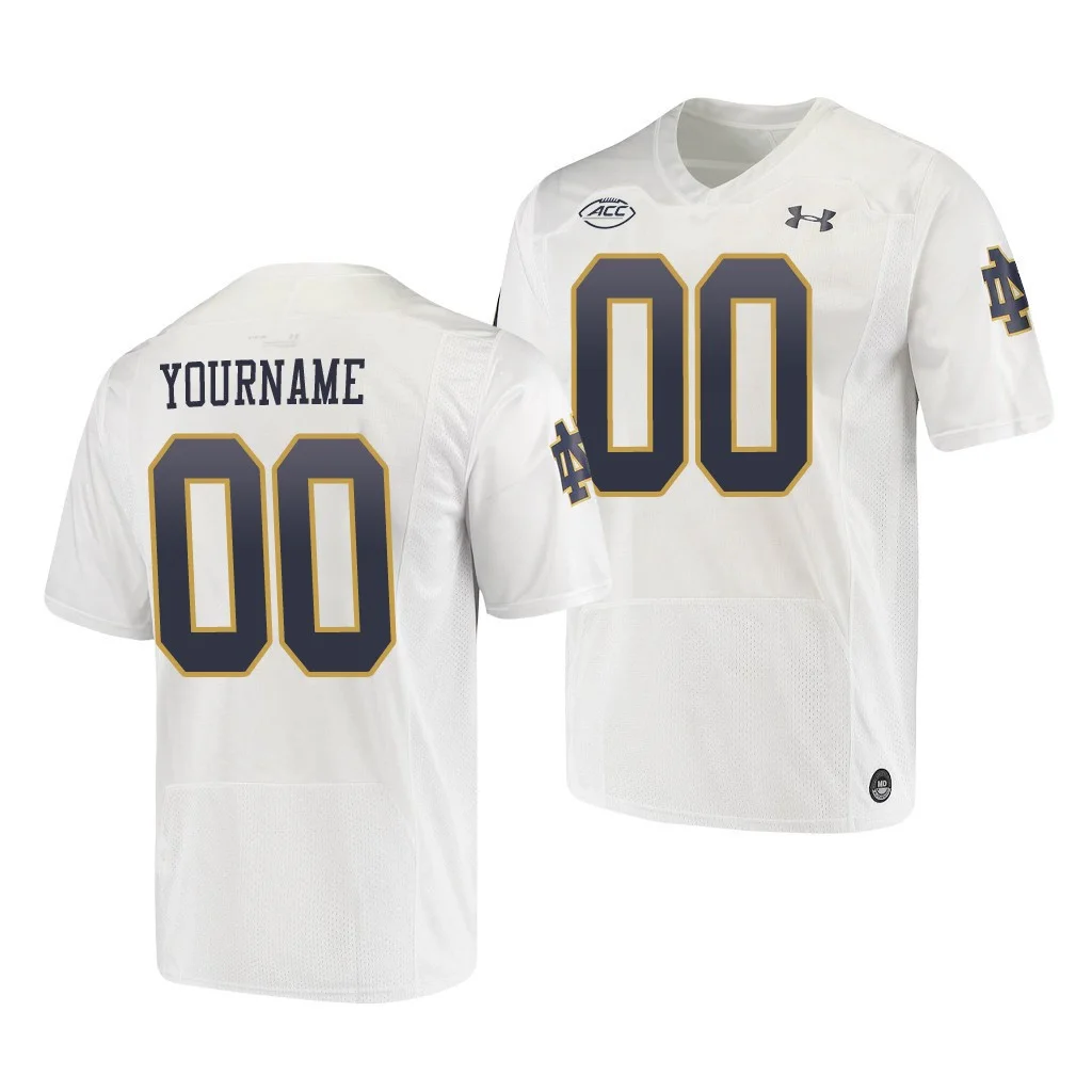 Youth's Notre Dame Fighting Irish Custom White  College Football Playoff Jersey