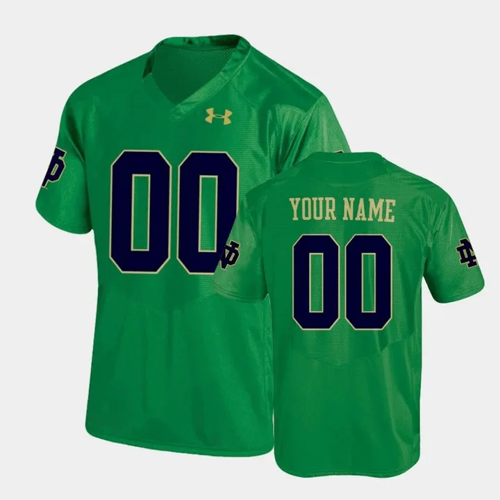 Youth's Notre Dame Fighting Irish Kelly Green  Under Armour Custom Jersey