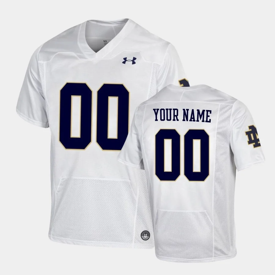 Youth's Notre Dame Fighting Irish White  Under Armour Custom Jersey