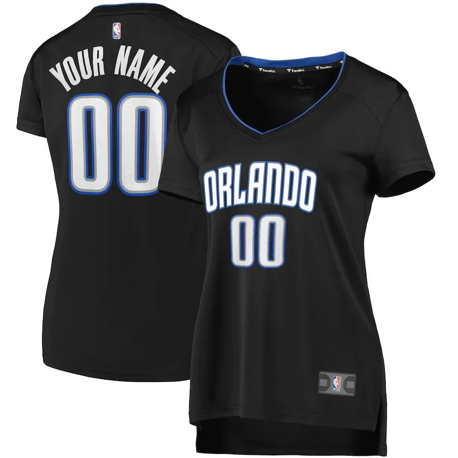 Woman's Black Orlando Magic 2019 Fast Break  Custom Jersey - Icon Edition