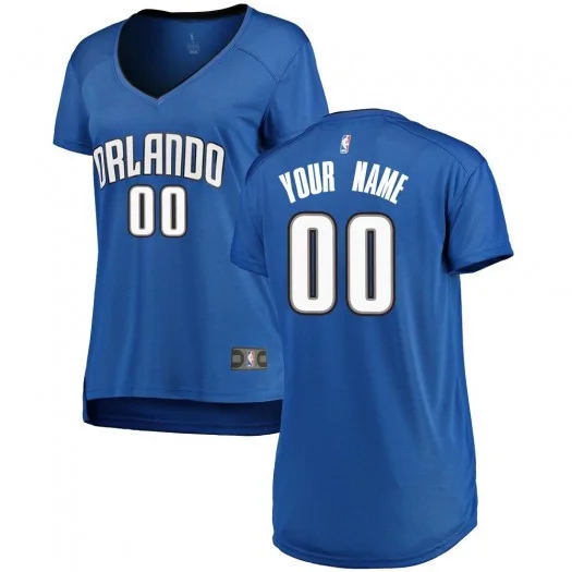 Woman's Custom Orlando Magic Swingman Royal Fast Break Jersey - Icon Edition -