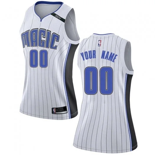 Woman's Custom Orlando Magic Swingman White Jersey - Association Edition -
