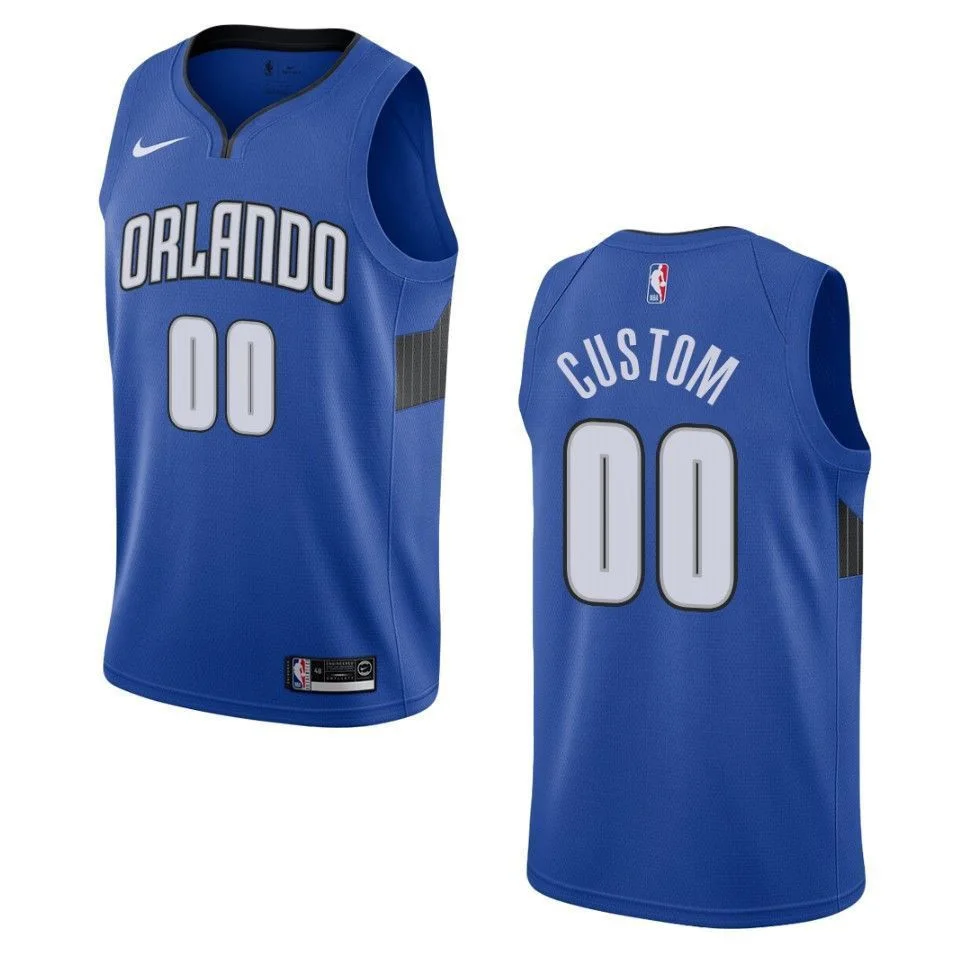 Youth's 2019-20 Orlando Magic #00 Custom Statet Swingman Jersey - Blue , Basketball Jersey -