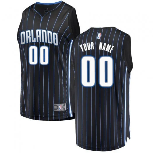 Youth's Custom Orlando Magic Swingman Black Fast Break Jersey - Statet Edition -