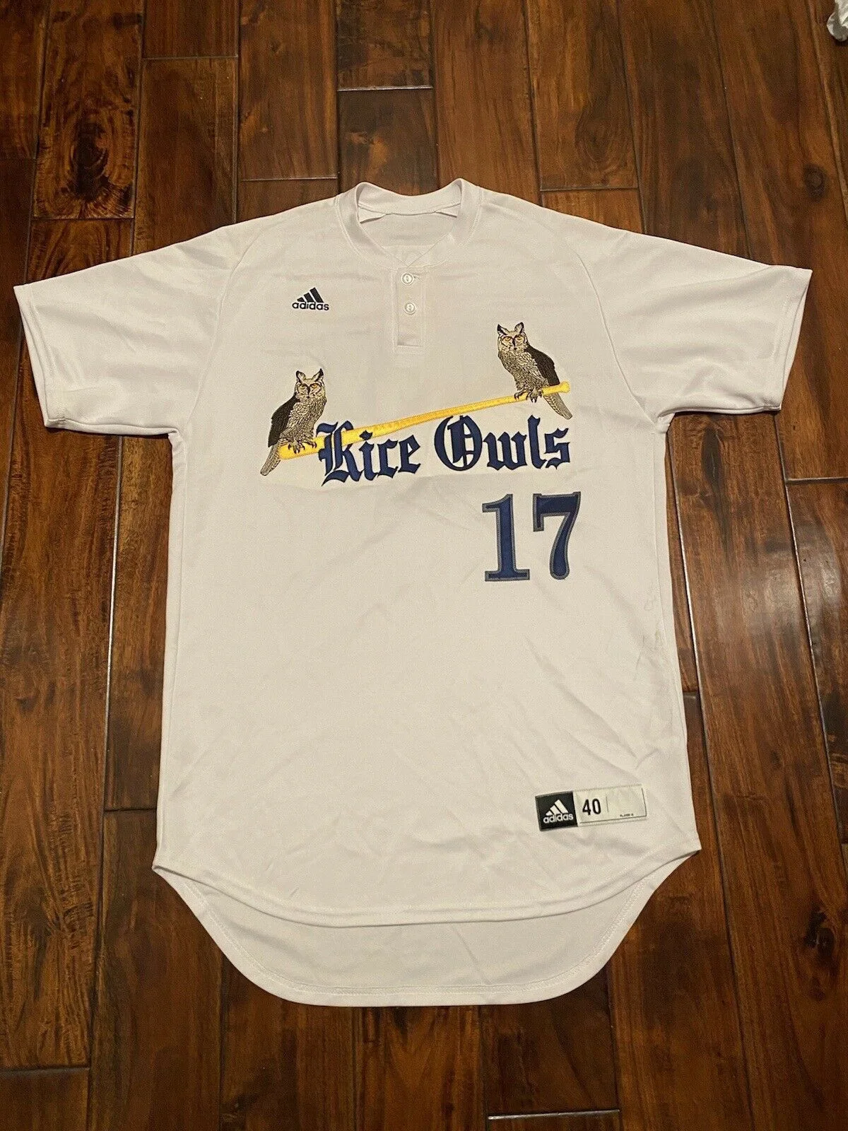 Youth's  Rice Owls Baseball Custom Jersey -