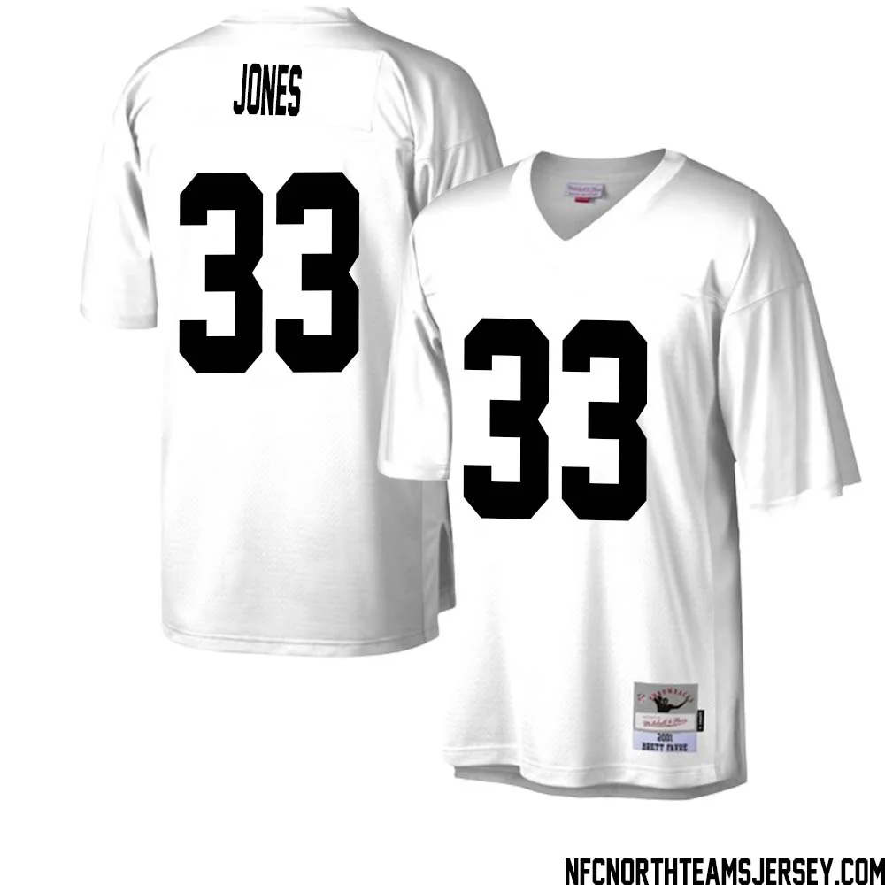 Aaron Jones No 33 Green Bay Packers Mitchell Ness Legacy Replica Jersey White