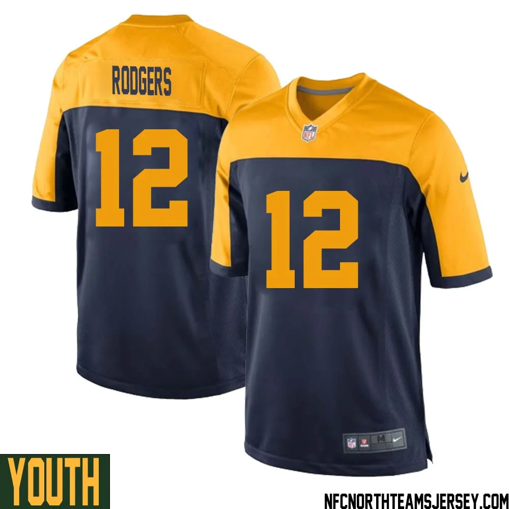 Aaron Rodgers No 12 Green Bay Packers Ausweichtrikot Jugendliche for Youth