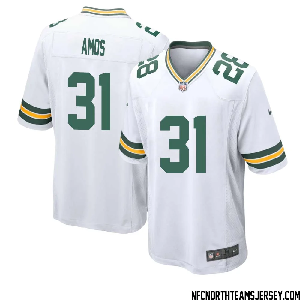 Adrian Amos No 31 Green Bay Packers Away Game Jersey Mens White 1