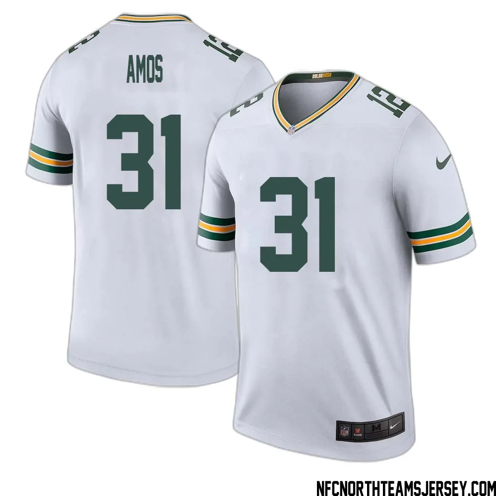Adrian Amos No 31 Green Bay Packers Color Rush Legend Jersey White Mens