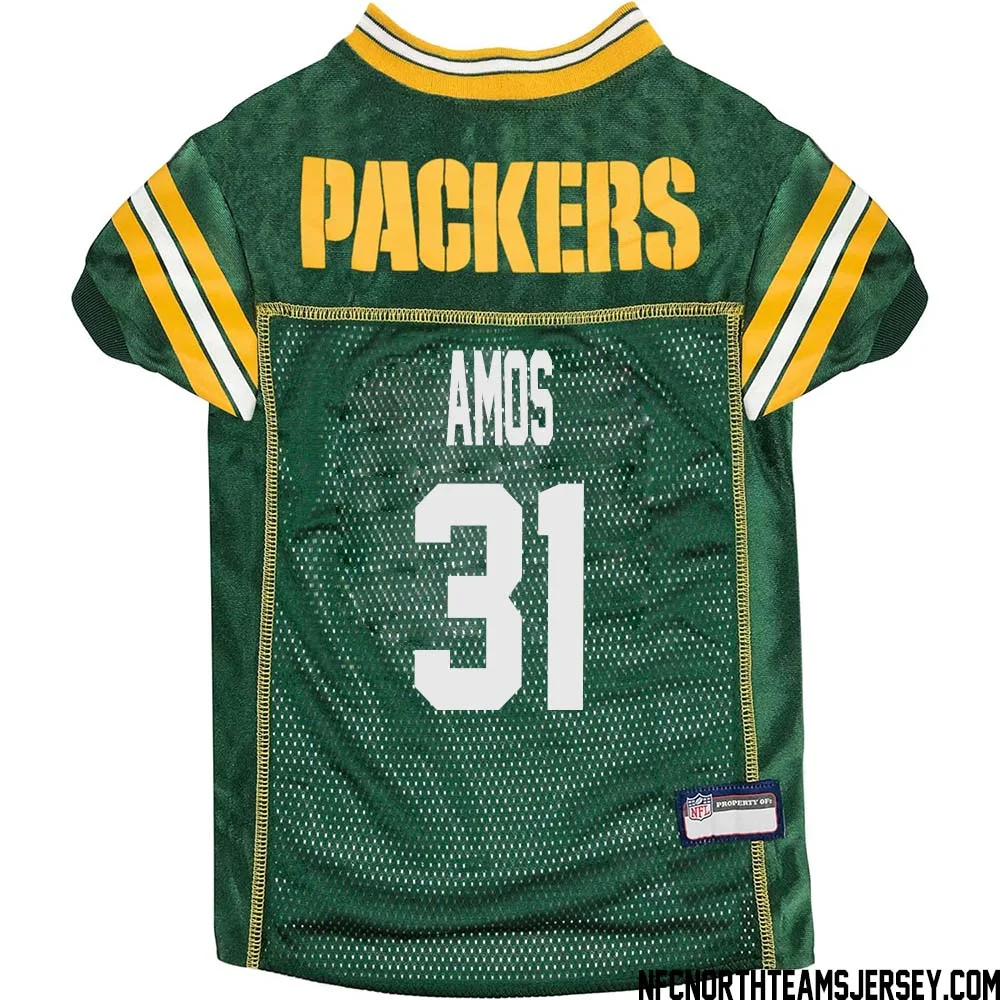 Adrian Amos No 31 Green Bay Packers Dog Jersey Green