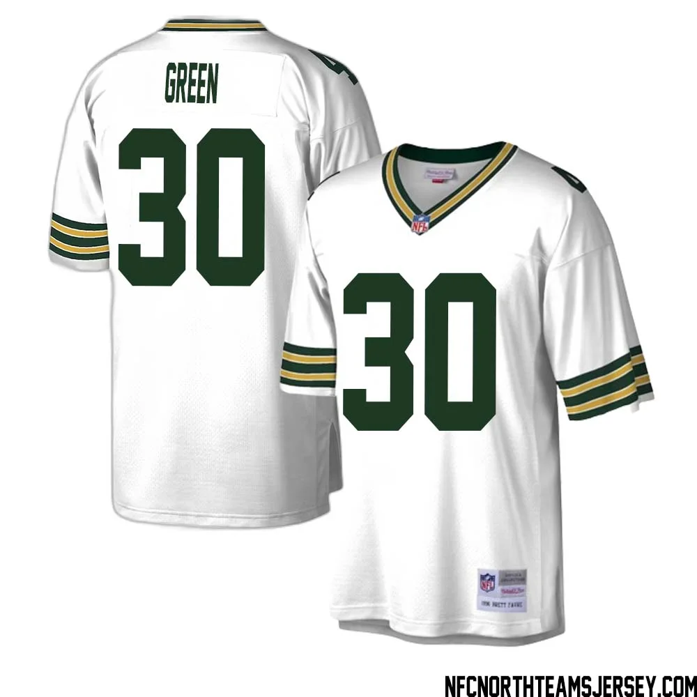 Ahman Green No 30 Green Bay Packers Mitchell Ness Legacy Replica Jersey White 1