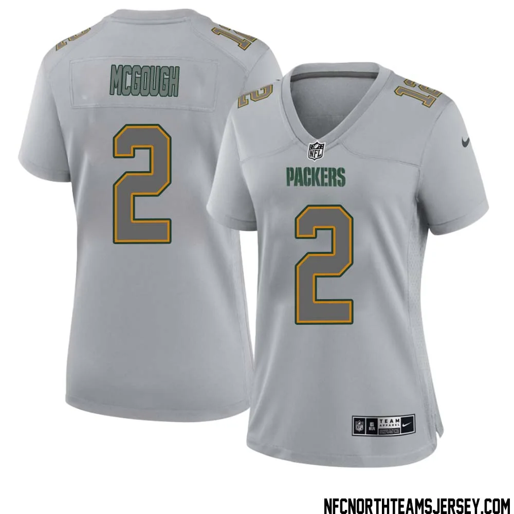 Alex McGough No 2 Green Bay Packers Atmosphere Jersey Grey Womens